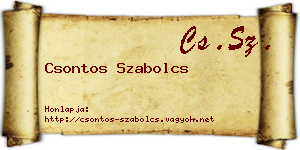 Csontos Szabolcs névjegykártya