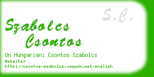 szabolcs csontos business card